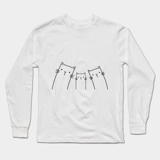 Cat Family love Cats Gift Idea Long Sleeve T-Shirt